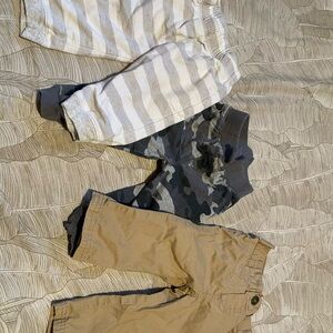 Place Baby Pants Set - Striped, Camouflage, Beige